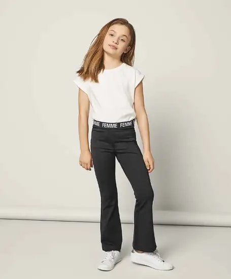 name it Broek Flared Zwart