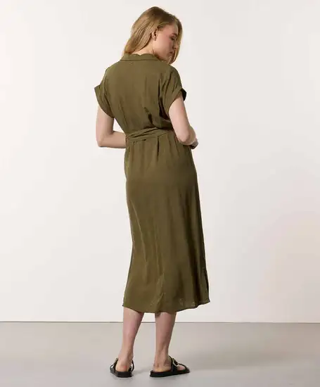Tramontana Midi Jurk Effen